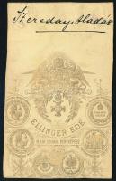 cca 1885 Ellinger Ede fényképész műtermében készült keményhátú fotó Szereday Aladárról, 10,5x6,5 cm