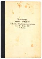 cca 1936 Tennis-Wettspiele der Deutschen Reichsbahnsportgemeinschaften in Dresden, fotókkal