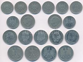 NSZK 1957-1992. 1M Cu-Ni (8xklf) + 1970-1992. 2M Cu-Ni (7xklf) + 1975-1990. 5M Cu-Ni (4xklf) T:2,2-
...