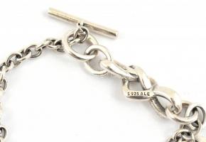 Ezüst(Ag) karkötő, Pandora jelzéssel, h: 16 cm, nettó: 9,49 g