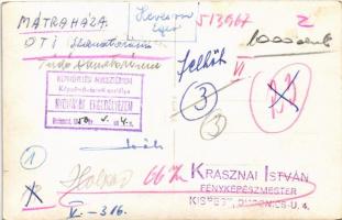 1950 Mátraháza, Horthy Miklós gyógyintézet. Hátoldalon "Népművelési Minisztérium Képzőművészeti...