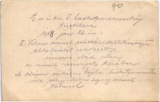 1918 A cs. és kir. 5. hadtestparancsnokság tisztikara II. Vilmos német császásr születésnapja alkalm...
