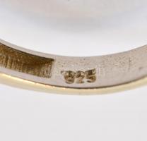 Ezüst(Ag) kövekkel sűrűn kirakott gyűrű, jelzett, méret: 55, bruttó: 4,73 g