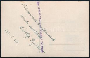 cca 1932 Fiú a zongoránál, fotólap, hátulján feliratozva, 8,5x13,5 cm