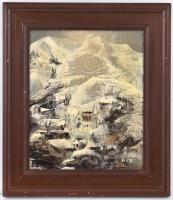 MCP jelzéssel: Battonya. Olaj, farost. 22x27 cm