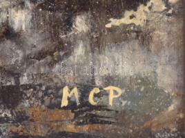 MCP jelzéssel: Battonya. Olaj, farost. 22x27 cm