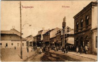 1922 Salgótarján, Fő utca, Friedler Samu könyvkötészet és könyvnyomda, Löwy Lajosné és Bóth Béla üzlete (EK)