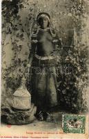 1907 Femme Dankoli en costume de Brousse / Dankoli woman in bush costume, half-naked woman, African folklore, TCV card