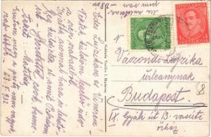 1932 Vinkovce, Vinkovci; Drzavni kolodvor / vasútállomás / railway station. Naklada Trafika I. Matie...