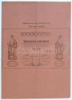 Ausztria 1841. 50G + 100G + 1000G bankjegyeket ábrázoló tájékoztató, hajtott, apró szakadások
Picto...