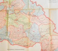 1942 Magyarország közigazgatási térképe, 1:500:000, Bp., M. Kir. Honvéd Térképészeti Intézet, 2 térk...