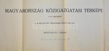 1942 Magyarország közigazgatási térképe, 1:500:000, Bp., M. Kir. Honvéd Térképészeti Intézet, 2 térk...