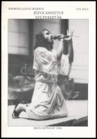 1986 Jézus Krisztus Szupersztár rockopera első rock színházi előadására készített képes, a szereplőket és a készítőket is bemutató fényképekkel, jó állapotban, 16p