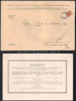 1906-1941 4 db báli meghívó, közte Magyar Gör. Kat. Egyetemi És Főiskolai Hallgatók Vasvári Pál Köré...