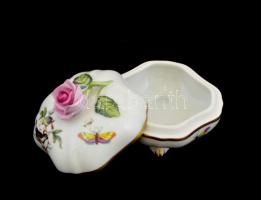 Herendi Rotschild mintás bonbonnier.. Kézzel festett, jelzett, hibátlan 7x7 cm