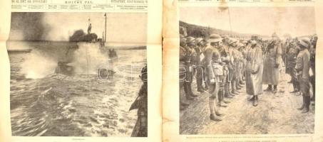 1917. Vasárnapi újság 4 db száma, 31.,36.,38.,45. Szerkesztő: Hoitsy Pál. Sok háborús képpel