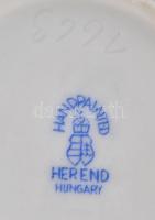 Herendi Nanking Bouquet mintás bonbonnier. Kézzel festett, jelzett, kis lepattanással a rózsán 9x9 c...