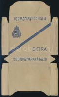 1930 Extra címeres szivarka doboz, kiterítve, 18×10,5 cm