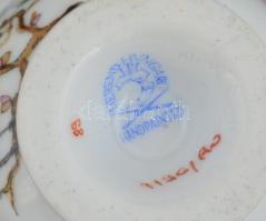 Herendi Rotschild mintás kapribogyós tálka.  Kézzel festett, jelzett, hibátlan. d: 7,5 cm