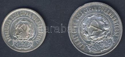 Szovjetunió 1922. 50k Ag T:3/3+ ph. + 1928. 20k Ag T:3