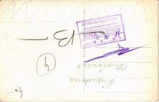 Nádudvar, utca részlet, férfi kerékpáron, hentes üzlet. photo