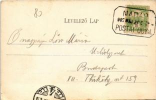 1907 Nadap, Községháza, Római katolikus paplak, Erdészlak. Weisz József kiadása (EK)