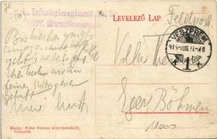 1915 Veszprém, Villanytelep. Fodor Ferenc kiadása + "K.u.K. Infanterieregiment No. 35. 3/XIV. M...