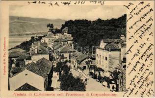 1905 Herceg Novi, Castelnuovo; Con Procisione di Corpusdomine / Corpus Christi procession + K.u.K. Milit. Post Bilek