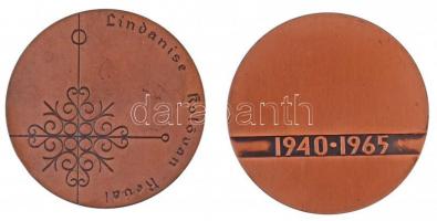 Észtország DN "Tallin 1154 / Lindanise kolovan Reval" kétoldalas Br emlékérem (56mm) + 196...