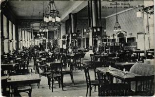 1909 Nagybecskerek, Zrenjanin, Veliki Beckerek; Beneth Károly Rózsaszálloda kávéháza, belső / hotel and cafe interior