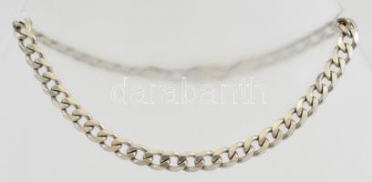 Ezüst(Ag) pancer karkötő, jelzett, h: 19 cm, nettó: 7 g