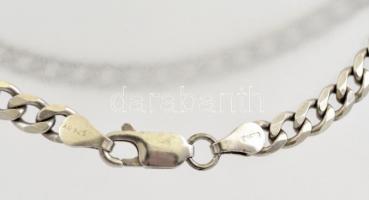 Ezüst(Ag) pancer karkötő, jelzett, h: 19 cm, nettó: 7 g