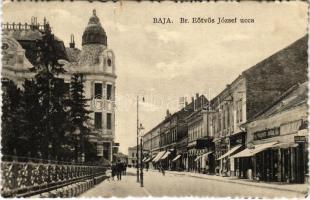 1930 Baja, Báró Eötvös József utca, Wagner Antal, Huszár József, Aczél Ármin üzlete. Ifj. Wagner Antal kiadása (EK)