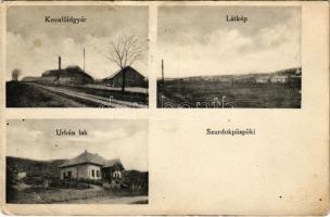 1917 Szurdokpüspöki, Kovaföldgyár, látkép, Urbán lak, villa. Fogyasztási Szövetkezet kiadása (EB)