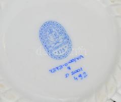 Herendi VA mintás fonott kosár. Kézzel festett, jelzett, hibátlan. d:9  cm