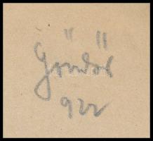 Göndör Bertalan (1908-1945): Servus collega! A beteg elefánt (karikatúra). Ceruza, papír, jelzett, l...