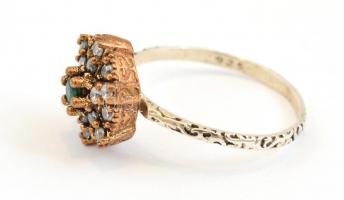 Ezüst(Ag) gyűrű, jelzett, méret: 56, bruttó: 3 g