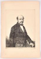 Boldizsár István (1897-1984): Semmelweis. Rézkarc, papír, jelzett. Lap szélén szakadásokkal, rézkarc...