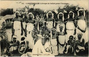 Libreville, Corps de ballet pour lIwanga /Corps de ballet for Iwanga, natives in costume, African folklore