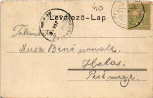 Balaton, Vadrucales, vadász puskával és kutyával csónakban. Kampmann & Co. No. 107. (kopott saro...