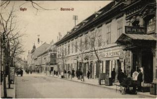 1911 Győr, Baross út, Schlesinger és Podvinetz, Kováts Dezső üzlete, Hotel Royal szálloda. Hermann Izidor kiadása 920.