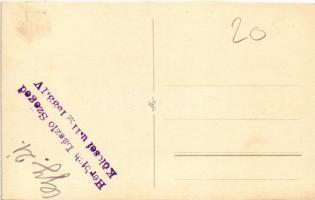 1933 Győr, Duna részlet, evezős csónakok. photo (vágott / cut)