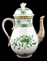 Herendi Waldstein mintás teáskanna. Kézzel festett, jelzett, minimális lepattanással a rózsán 27 cm