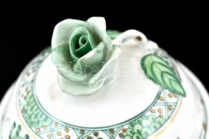 Herendi Waldstein mintás teáskanna. Kézzel festett, jelzett, minimális lepattanással a rózsán 27 cm