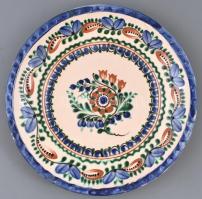 2 db nagy méretű tál: Mónus Ferenc (1931-1999). mázas kerámia, jelzett. 41 cm