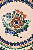 2 db nagy méretű tál: Mónus Ferenc (1931-1999). mázas kerámia, jelzett. 41 cm