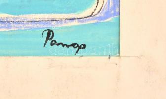 Parrag jelzéssel: Csendélet. Akvarell, papír, paszpartura ragasztva. 32,5×49 cm