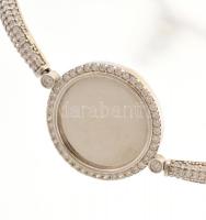 Ezüst(Ag) állítható karkötő, sok apró kővel, jelzés nélkül, bruttó: 8,35 g