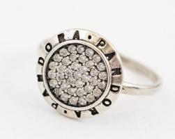 Ezüst(Ag) gyűrű, Pandora jelzéssel, méret: 55, bruttó: 2,35 g