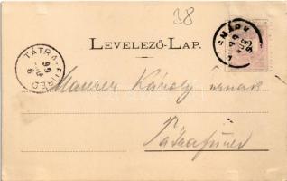 1899 Késmárk, Kezmarok; Állami polgári és felső kereskedelmi iskola / school. Floral (EK)